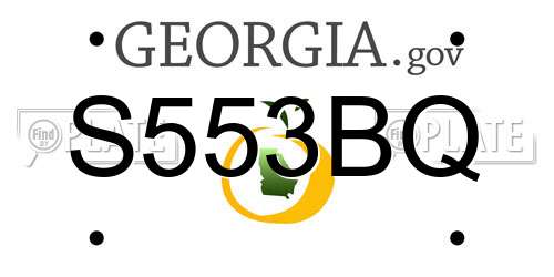 S553BQ Georgia License Plate