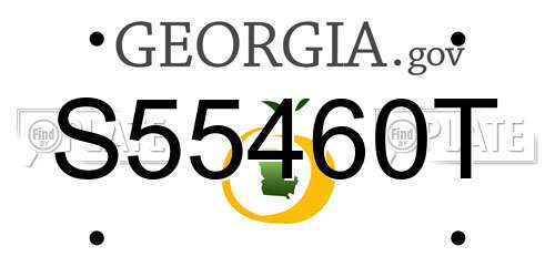S55460T Georgia License Plate