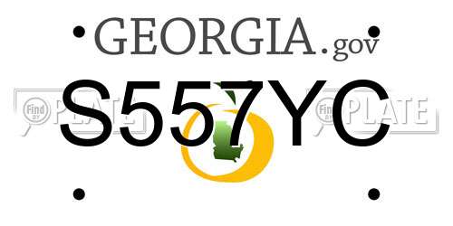 S557YC Georgia License Plate