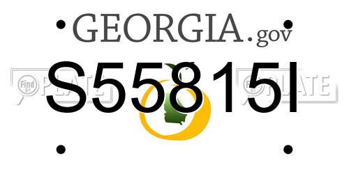 S55815I Georgia License Plate