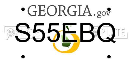 S55EBQ Georgia License Plate