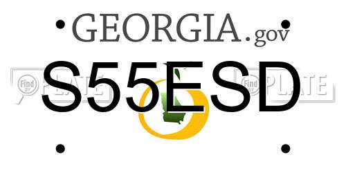 S55ESD Georgia License Plate
