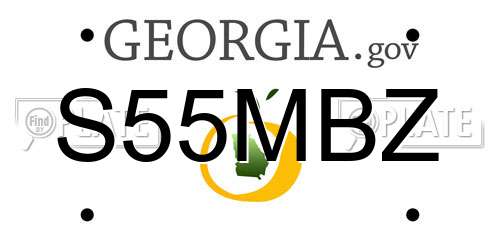 S55MBZ Georgia License Plate