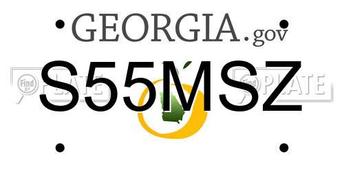 S55MSZ Georgia License Plate