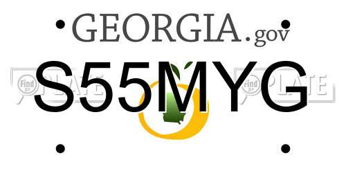 S55MYG Georgia License Plate