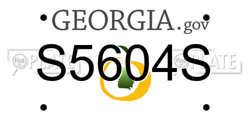 S5604S Georgia License Plate