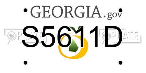 S5611D Georgia License Plate