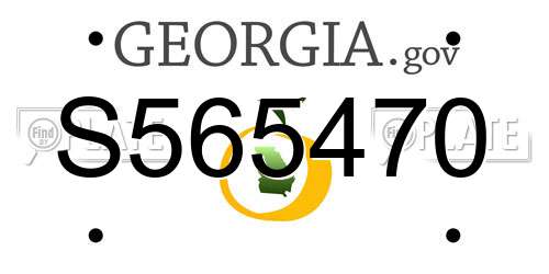 S565470 Georgia License Plate