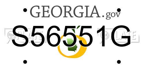 S56551G Georgia License Plate
