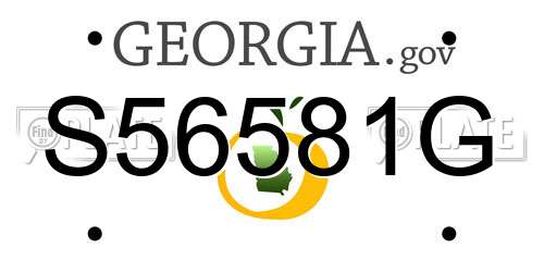 S56581G Georgia License Plate