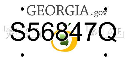 S56847Q Georgia License Plate