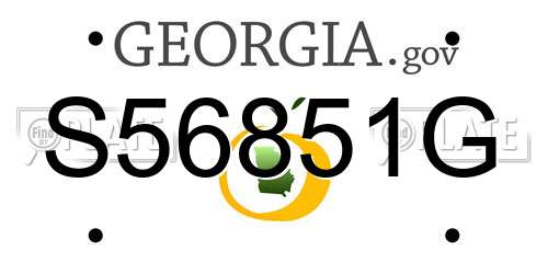 S56851G Georgia License Plate