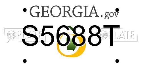 S5688T Georgia License Plate