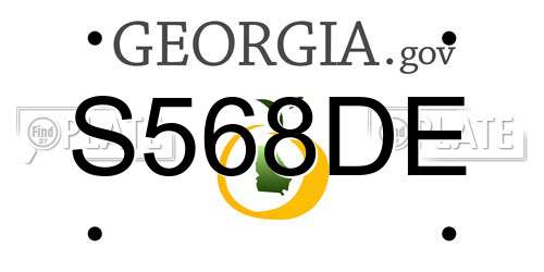 S568DE Georgia License Plate