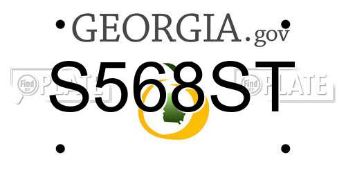 S568ST Georgia License Plate