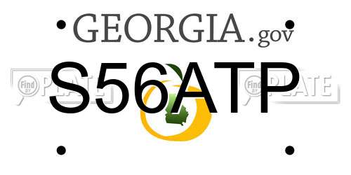 S56ATP Georgia License Plate