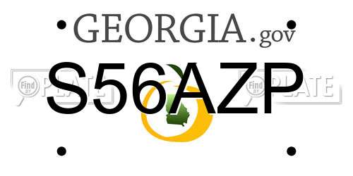 S56AZP Georgia License Plate