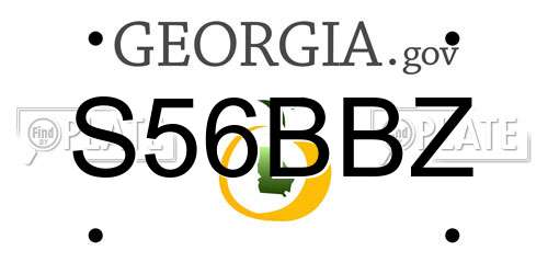 S56BBZ Georgia License Plate