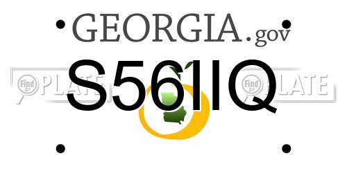 S56IIQ Georgia License Plate