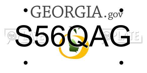 S56QAG Georgia License Plate