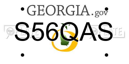 S56QAS Georgia License Plate