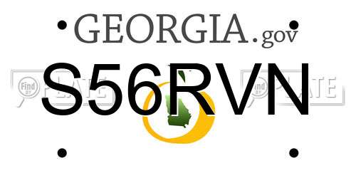 S56RVN Georgia License Plate