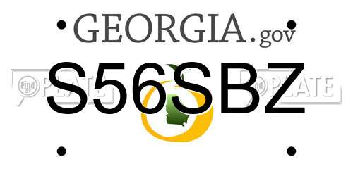 S56SBZ Georgia License Plate