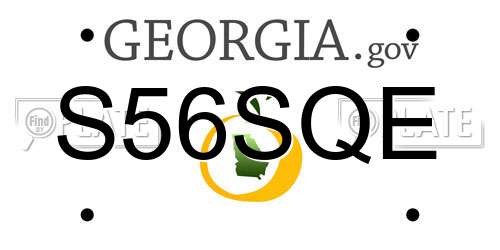 S56SQE Georgia License Plate