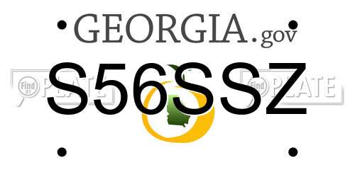 S56SSZ Georgia License Plate
