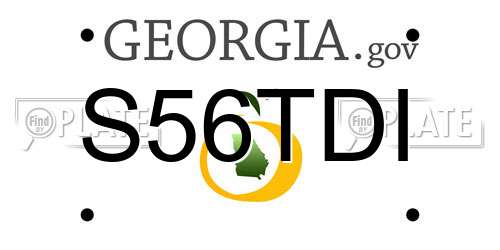 S56TDI Georgia License Plate