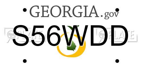 S56WDD Georgia License Plate