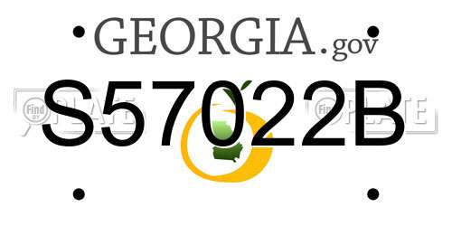 S57022B Georgia License Plate