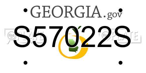 S57022S Georgia License Plate