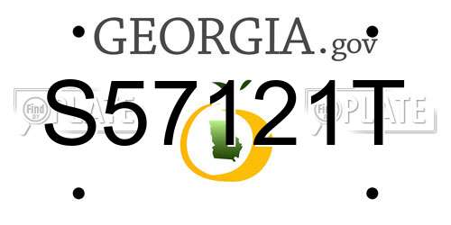 S57121T Georgia License Plate
