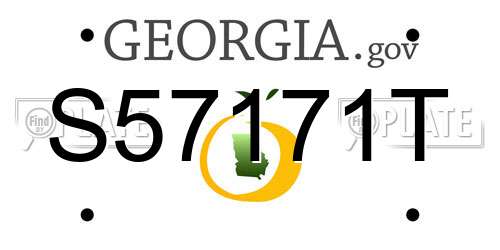 S57171T Georgia License Plate