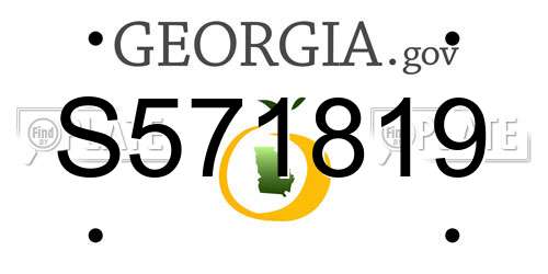 S571819 Georgia License Plate