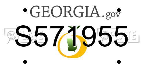 S571955 Georgia License Plate