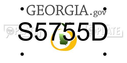 S5755D Georgia License Plate