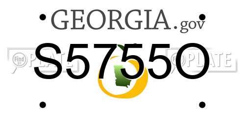 S5755O Georgia License Plate