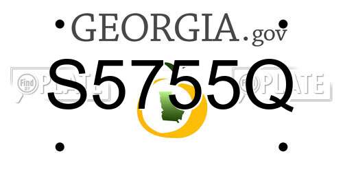 S5755Q Georgia License Plate