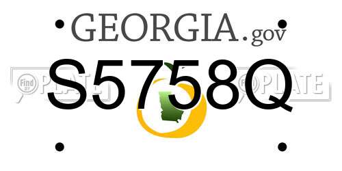 S5758Q Georgia License Plate