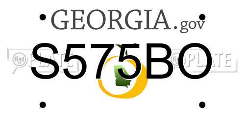 S575BO Georgia License Plate