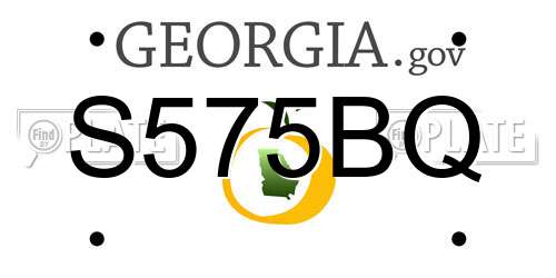 S575BQ Georgia License Plate