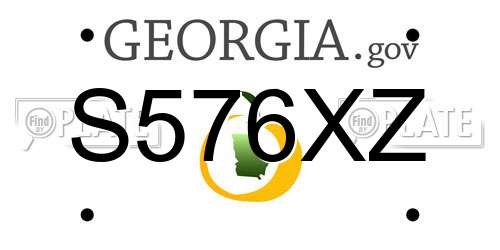 S576XZ Georgia License Plate
