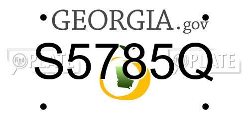 S5785Q Georgia License Plate
