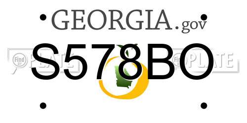 S578BO Georgia License Plate