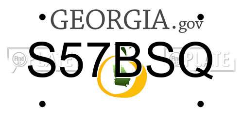 S57BSQ Georgia License Plate