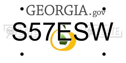 S57ESW Georgia License Plate
