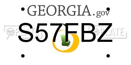 S57FBZ Georgia License Plate