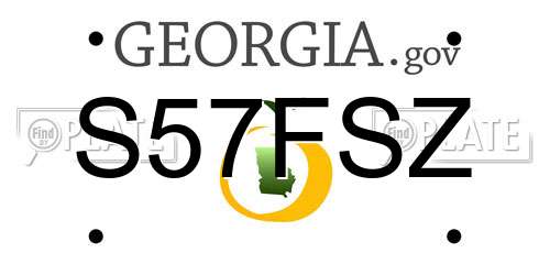 S57FSZ Georgia License Plate